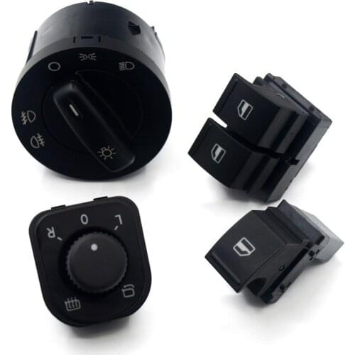 New High quality Headlight Mirror Window Switch for for VW Jetta Golf 5 Passat 1K3959857A 1K0959565Q 1K0959565J 5J0959855