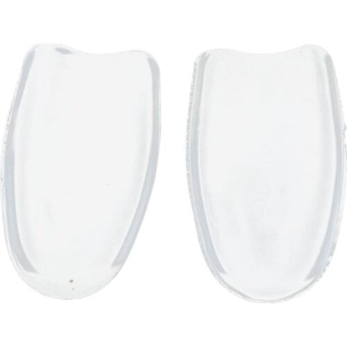 Pair 5mm Height Clear Silicone Gel Heel Insoles for Women