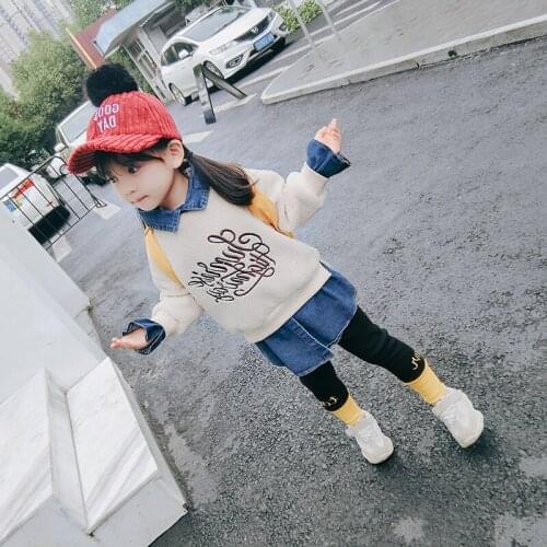 Plush faux fur coat girls autumn and winter baby 2020 new Korean version loose fur coat Western style thickening