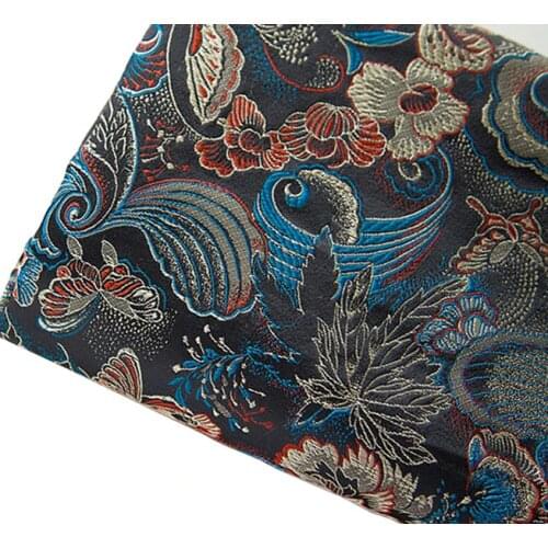 Retro flower Brocade Fabric Damask Jacquard Apparel Costume Upholstery Furnishing Curtain Material cushion fabric 75cm*50cm