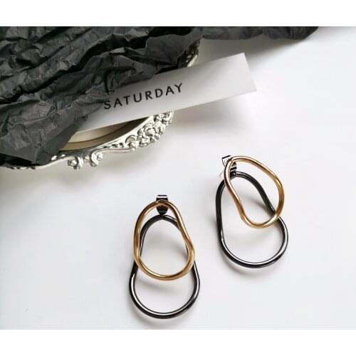 S925 needle Fashion Jewelry Drop Earrings Popular Style Metal Geometric Earrings For Women Girl Party Gifts Modern Jewelry