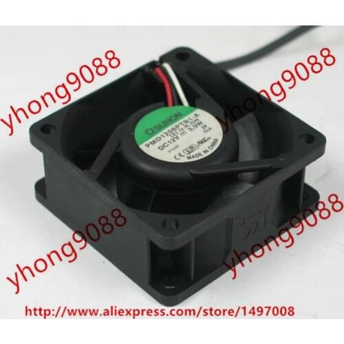 SUNON PMD1206PTB1-A (2).U.R.GN DC 12V 3.9W 60x60x25mm Server Cooling Fan