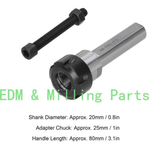 CNC Lathe Collet Extension Rod Straight Shank High Speed Steel CNC Tapping Arbor SL20-ER25-80L For Lathe Mill