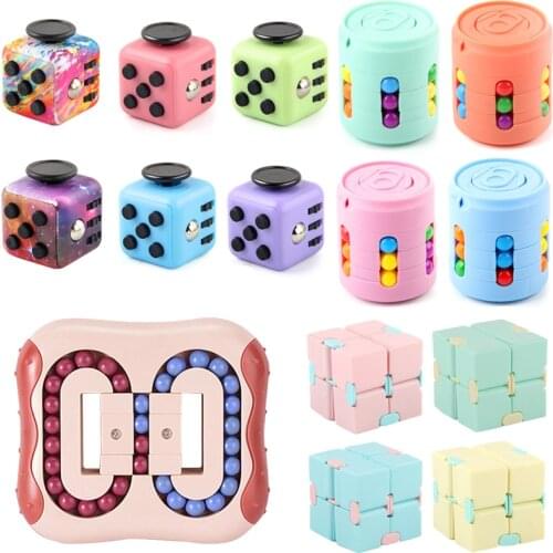 Anxiety Stress Relief Attention Decompression Plastic Focus Fidget Gaming Dice Toy For Children Adult Christmas Gift