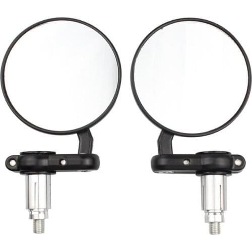 Universal 2pcs/Pair Motorcycle Rear View Mirrors Round 7/8" Handle Bar End Foldable Motorbike Side Mirror For Suzuki