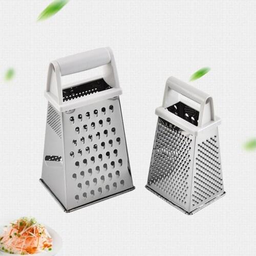 Hot Newest 1pc 4 Sided Graters Grater With Handle Handheld Food Shredder Detachable Storage Container Random Color