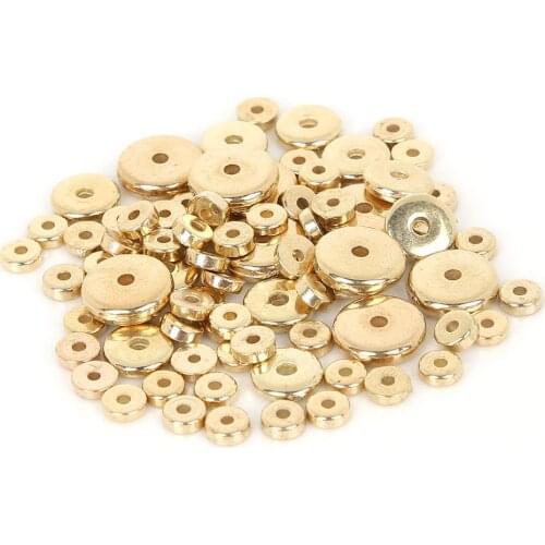 100-500pcs 5/8/10mm Acrylic CCB Beads KC Gold/Rhodium Color Loose Spacer Beads for Necklace DIY Jewelry Making