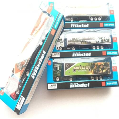 4pcs/lot 1/87 Scale Childrens Car Model Transporter Container Truck Boy Childrens Toy Car Gift For Ho Train Layout