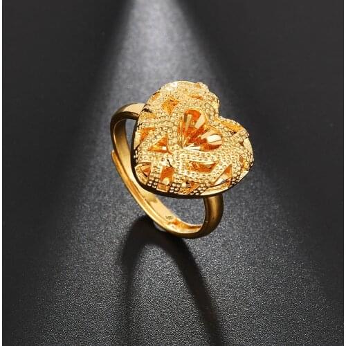 Classic Wedding Rings for Men Women Gold Color Stainless Steel Ring Fox Animal Flower Heart Peacock Shape Female Girl Party Gift