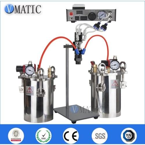 Automatic Glue Dispenser A B Mixed Doming Liquid Distribution Stainless Steel Pressure Tank 1L With Valve For Epoxy Resin
