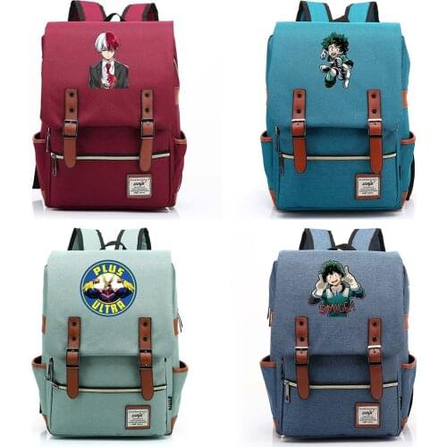 B3003 Fashion Cartoon Anime My Hero Buckle Children School bag Teenagers Student Schoolbags Women Bagpack Men Backpack
