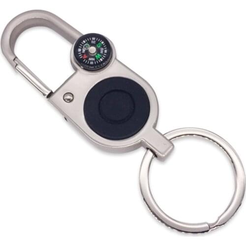 Keychain with LED Lights Lamp Multifunctional Metal Car Key Chain Ring Holder Compact and Portable Zinc Alloy Material