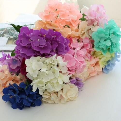 Bride hand bouquet Simulation hydrangea flowers Valentines Day Wedding Bouquet arching flower door wedding car Decoration