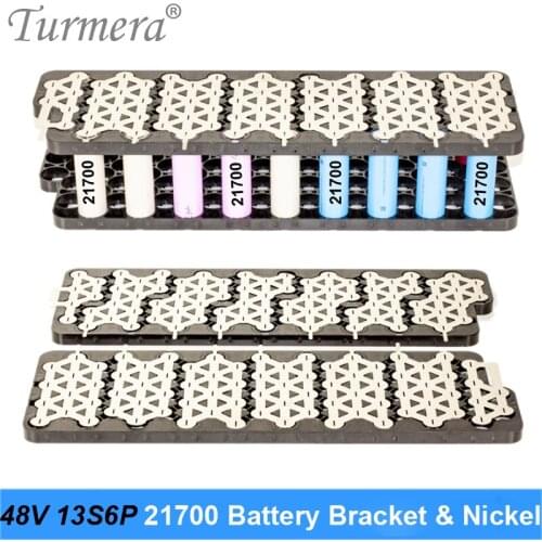 Turmera 21700 Battery Bracket Holder 48V 13S6P and W Welding Nickel 0.15mm Thickness for Electric Bike and E-Scooter Battery Use