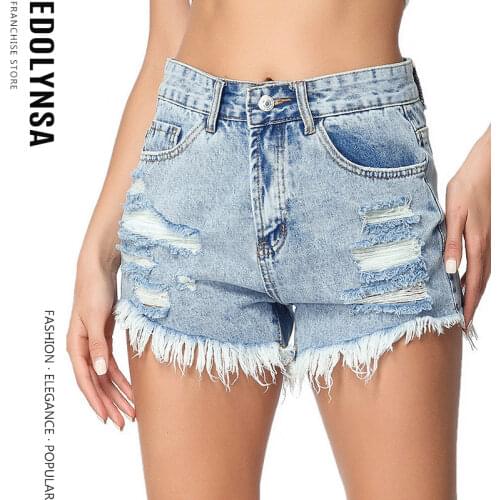 Женские завышенные шорты EDOLYNSA China At AliExpress