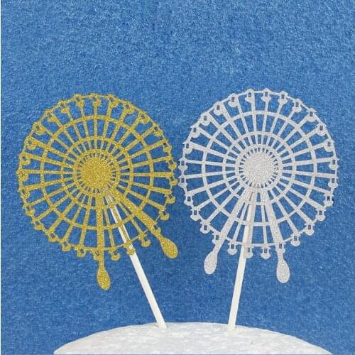 Cake Flags Cupcake Topper Toppers Rotate the Ferris wheel Happy Birthday Wedding Bridal Cake Wrapper Party Baking Decor DIY Flag