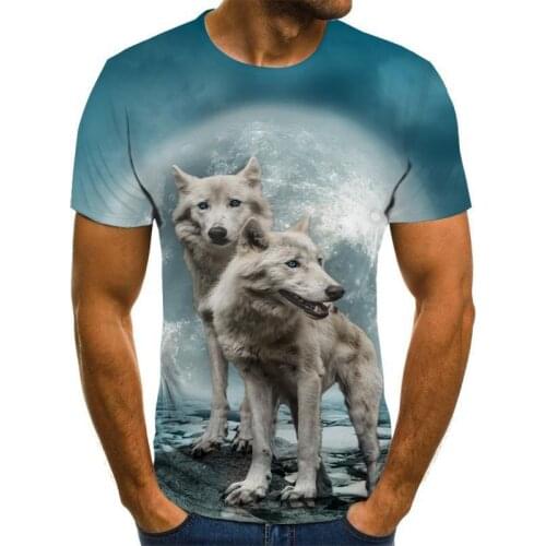 T Shirt Short Sleeve Boy /Girl /Kids Top Tees Men T -Shirt Funny Wolf Tshirt Shirt