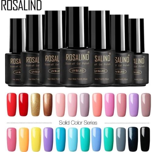 ROSALIND Nail Polish 7ML 58 Color Series Gel Nail Polish Nail Art UV LED Soak-off Gel Lacquer Vernis Semi Permanent Gel Varnish