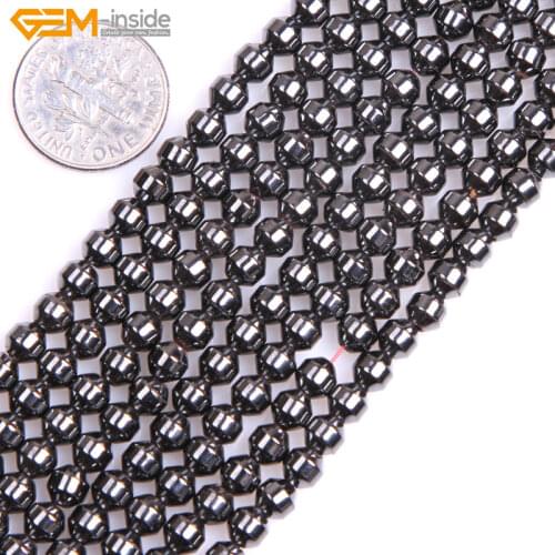 Gem-inside Natural Column Tapered Cylinder magnetic magnetite Hematite Healing Stone Beads For Jewelry Making 15inches DIY