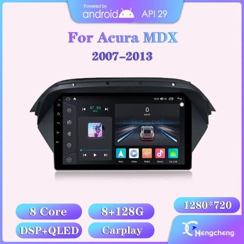 Hengcheng For Acura MDX 2007-2013 Car Multimedia Video Player GPS Navigation Radio Android 8Core 6+128G Carplay