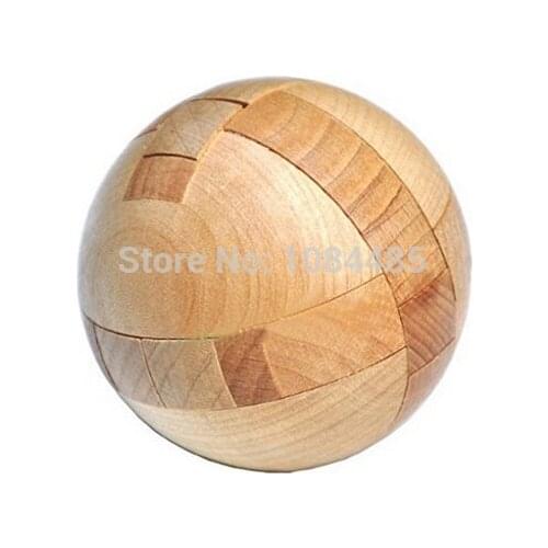 Hot 3D Wooden Ball Puzzle IQ Mind Brain Teaser Puzzles Game for Adults Children