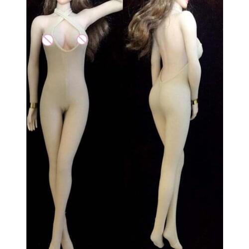 Mnotht 1/6 Women Soldier Perspective One-piece Garment Anti Dyed Tight Underwear Clothes Model for 12in Action Figure Toy m3n
