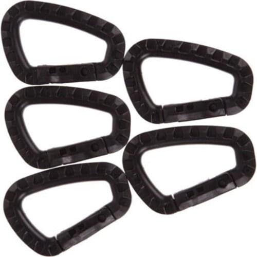 Mounchain 5 Pcs/ Set D Ring Key Chain Clip Hook Outdoor Tools Sports Carabiner Hiking Camping Buckle Snap Accessories Equipment