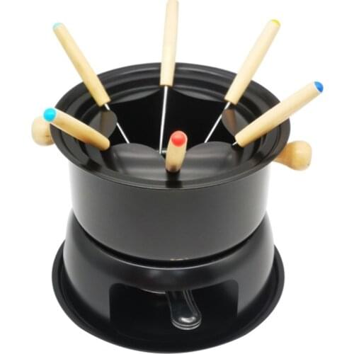 Chocolate Fondue Maker Set Multifunction Carbon Steel Ice Cream Chocolate Cheese Hot Pot Melting Pot Fondue Set