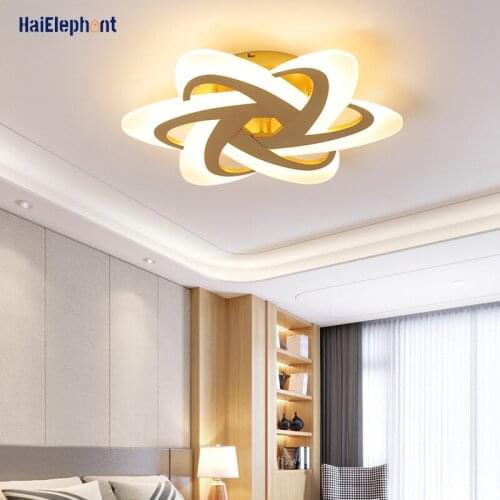 New Creative Gold LED Chandelier Lights For Foyer Kitchen Bedroom Dining Room Study Iron Acrylic Lamps Indoor Lighting Fixtures