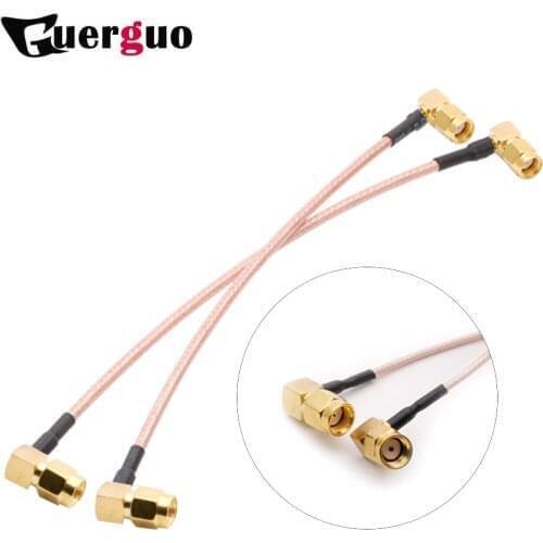 New SMA Male Right Angle Switch RP-SMA Male plug 90-degree Cable RG178 Wholesale Fast Ship 15CM 6" Adapter