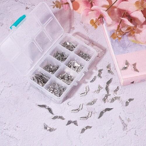 New Tibetan Silver Wing Bead Set DIY Alloy Accessories Small Jewelry Handmade Bracelet Beaded Material
