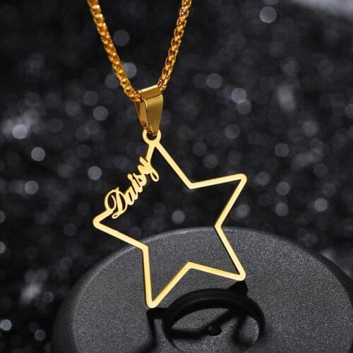 Personalized Piercing Necklaces Letter Birthday Number Letter Custom Gold Star Choker Anniversary Pendant Handmade DIYJewelrys