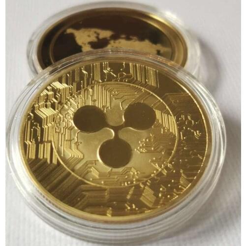 Plated Ripple Coin XRP CRYPTO Commemorative Ripple XRP Collectors Coin Craft Souvenirs Gift