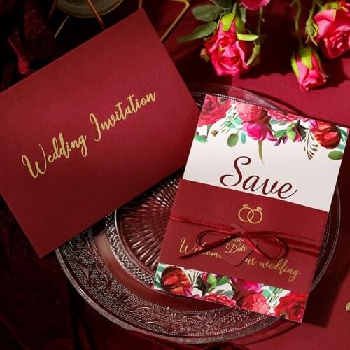Fower Rose design paper Save The Date wedding invitation cards Wedding Invitations invitations custom