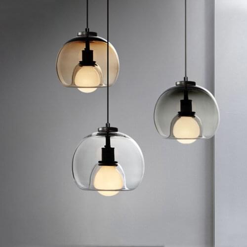 Modern Glass Pendant Lights for Bedroom Dining Room Nordic Led Hanging Lamp Kitchen Living Room Decoration Suspension Luminaire