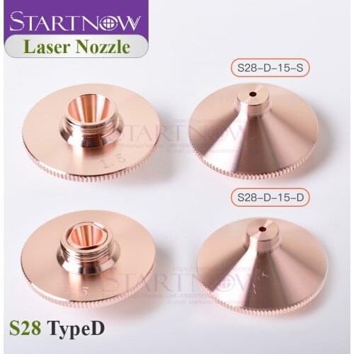 Startnow S28-D WSX Fiber Laser Nozzles For Precitec HANS Head Single Layer Caliber 1.0 1.2 1.5 Laser Cutting Machine Spare Parts