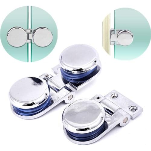 Zinc alloy glass fix clamps 6-12mm glasplate Bilateral Clip door hinge for cupboard cabinet connection holder Furniture hardware