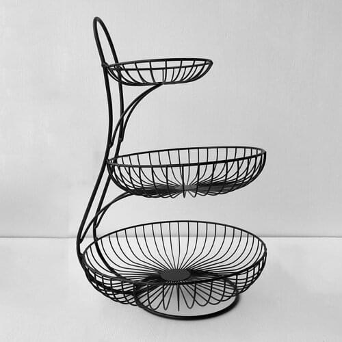 European Style Dessert Plate Fruit Tray Storage Rack Home Practical Minimalist Creativity Three Layers Basket