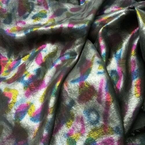 Cosplay fabric dress fabric chiffon shiny silky chiffon thin magic fabric bronzing wedding costume DIY 1M/lot