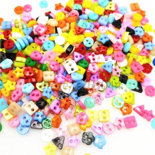 Pack of 100pcs) Mini buttons 5-11mm Round tiny buttons scrapbooking decorating kids cloth