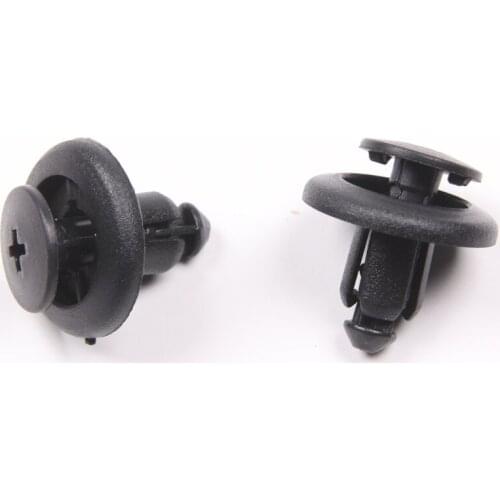YAQUICKA 30Pcs Black 8mm Hole Interior Trim Panel Car Fender Retainer Fastener Rivets Clips
