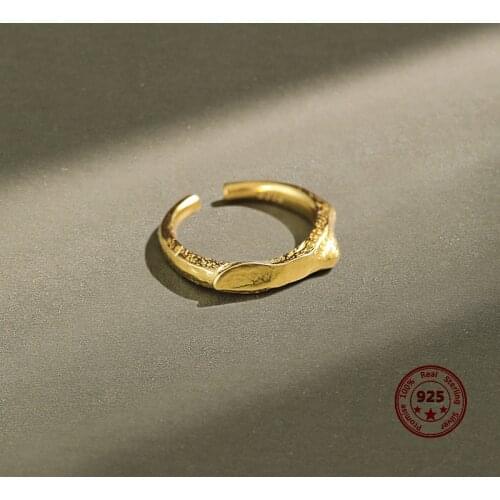 2020 New S925 Sterling Silver Jewelry Concave And Convex Face Wild Fashion Opening Female Ring Suitable For Daily Wear