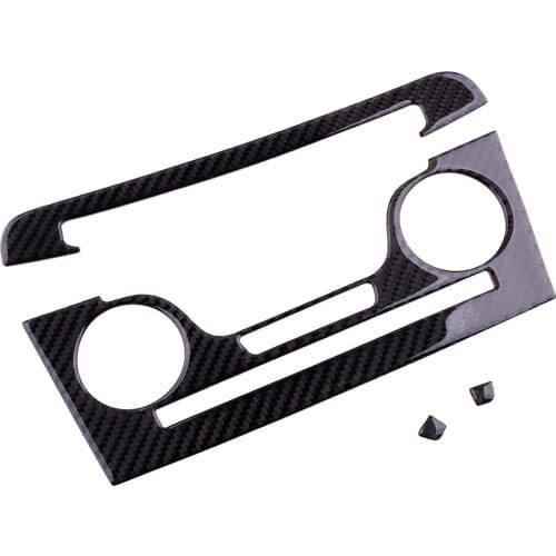 1 Set Car Interior Console CD AC Panel Covers Trims Black Carbon Fiber Fit For Dodge Charger 2011 2012 2013 2014