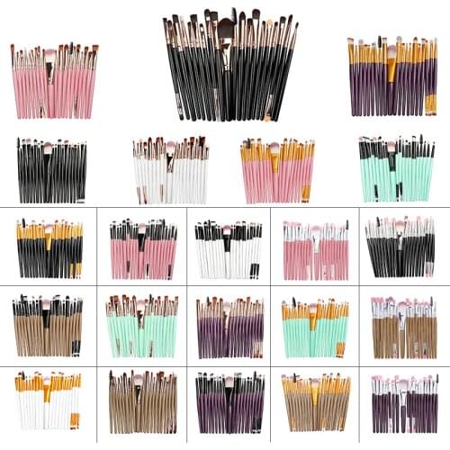 20 Pcs Makeup Brushes Eye Shadow Brush Foundation Brush Eyebrow Brush Lip Brush Makeup Brush Set Beauty Makeup Tools