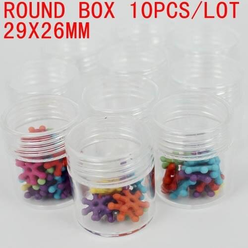 29x26mm Small Round Bottle Storage Box 10pcs/lot Plastic Tool Box Perfect For Tool Fishing Medicine Beauty Storage