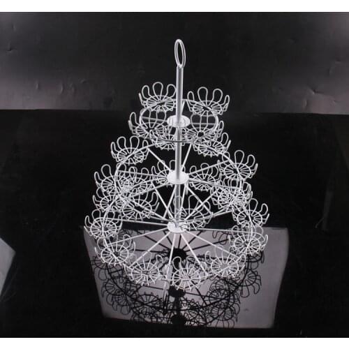 New Arrivals 3 Layers 24pcs Cupcake Stand Round Shape Metal Muffin Cups Holder Wedding Cake Stands Party Decoration Baking Tools