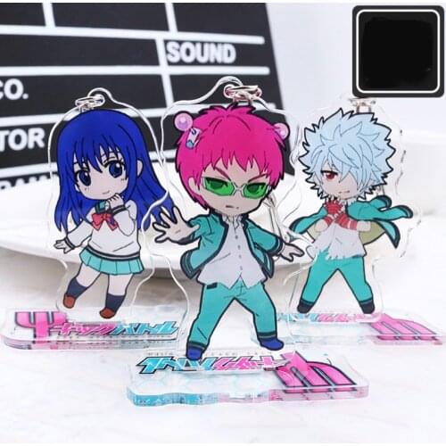 Anime Saiki Kusuo no sai-nan Cosplay Cartoon Acrylic Stand Figure Keychain Disastrous Life of Saiki K. Charm Pendant Keyring Hot