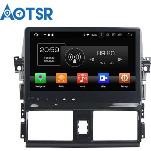 Aotsr Android8.0/7.1 GPS navigation Car DVD Player For Toyata Vios/Yairs2013-2015multimedia radio recorder 2DIN4GB+32GB 2GB+16GB