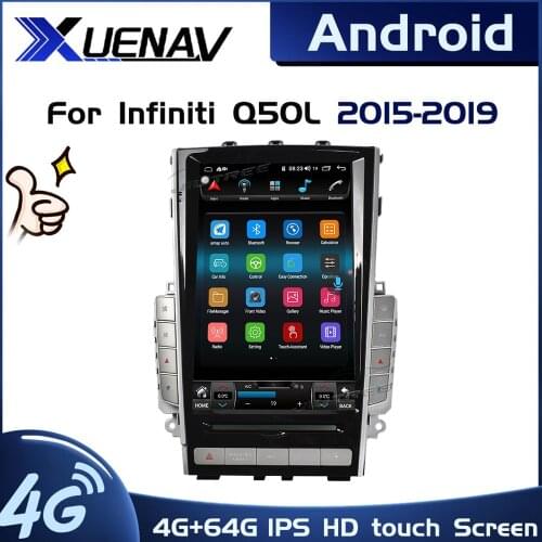 European Version 13.6 Inch Android Car Radio For Infiniti Q50 Q50L Q50S Q60S 2012-2017 RHD GPS Navigator DVD Multimedia Player