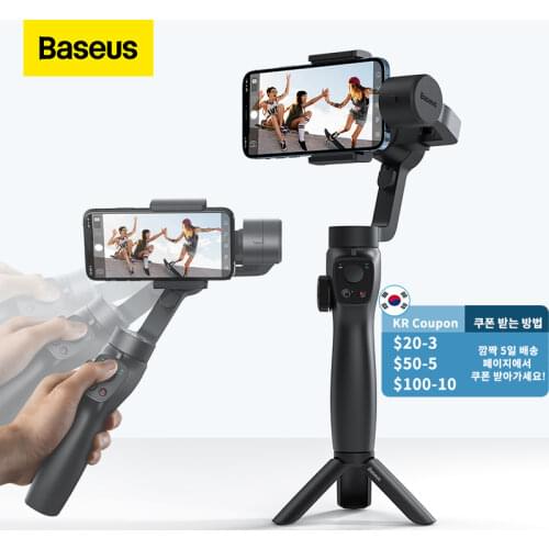 Baseus 3-Axis Handheld Gimbal Wireless Bluetooth Phone Gimbal Stabilizer for iPhone Tripod Gimbal Smartphone Stabilizer Gimbal